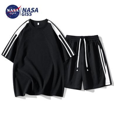 NASAGISS 男春夏运动套装两件套男套装男短袖短裤一整套运动服短袖套装*CCC*HH&8261