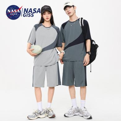 NASAGISS 男夏季运动套装两件套男套装男短袖短裤一整套运动服短袖套装*CCC*HH&576+2768