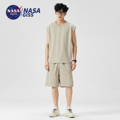 NASAGISS 男套装男士夏季套装短袖体恤T恤短裤一整套两件套夏季休闲运动套装*CCC*CH&8301C