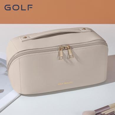 GOLF/高尔夫风琴化妆包女新款大容量护肤品收纳包手提便携旅行包简约 GBQ92988