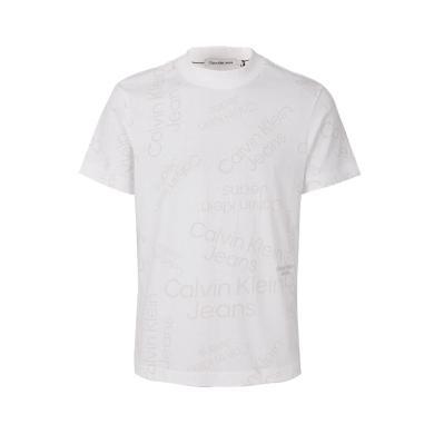 【支持购物卡】Calvin Klein 卡尔文.克莱恩CK 男士时尚满印logo百搭上衣T恤 香港直邮