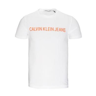 【支持购物卡】Calvin Klein 卡尔文.克莱恩CK 男士经典字母印花棉质短袖T恤 香港直邮