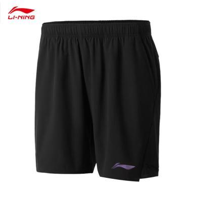 李宁(LI-NING)速干凉爽排汗透气羽毛球服训练系列男女同款运动比赛短裤