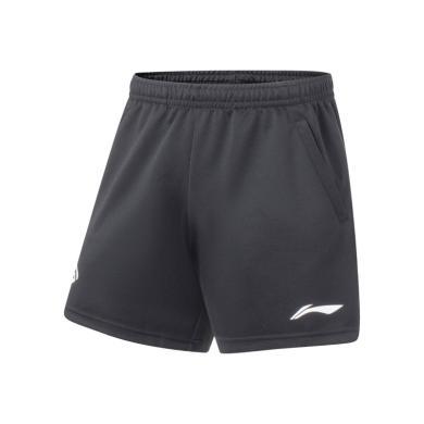 李宁(LI-NING)羽毛球系列吸汗舒适透气男女同款运动比赛短裤