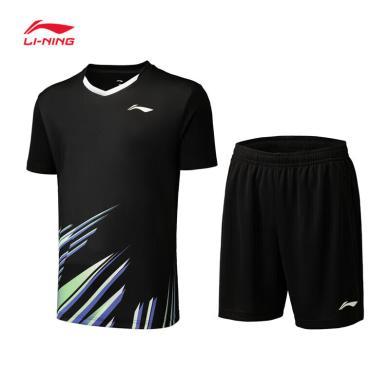李宁(LI-NING)夏季新款羽毛球服俱乐部系列速干吸汗透气比赛训练男女同款运动套装
