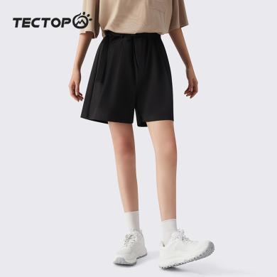 TECTOP/探拓户外2024年夏季新款弹力五分裤女款透气短裤舒适休闲裤沙滩裤