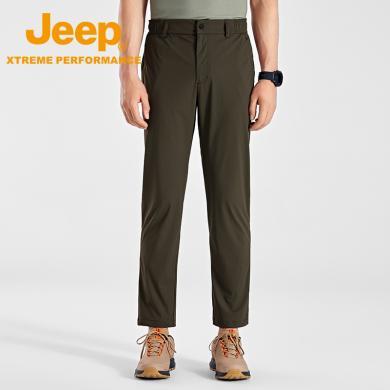 Jeep/吉普冰感徒步裤男士防晒透气长裤户外登山速干裤运动跑步J412093804