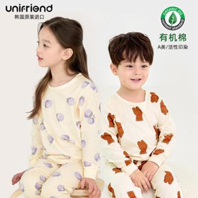 unifriend2024新款儿童家居服套装宝宝睡衣空调服长袖宽松版