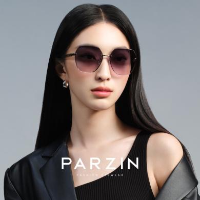 帕森太阳镜女时尚彩色渐变多边大框修颜显瘦眼镜遮阳防晒墨镜8371