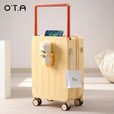 OTA宽拉杆24寸行李箱女拉杆箱2024新款多功能20寸小型轻便登机旅行箱K7758