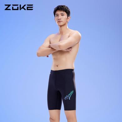 zoke洲克男士泳衣五分专业训练运动泳裤速干防尴尬新款大码游泳裤124502305