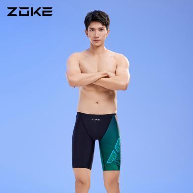 zoke洲克男士泳衣五分专业训练泳裤速干防尴尬2024新款大码游泳裤124536897