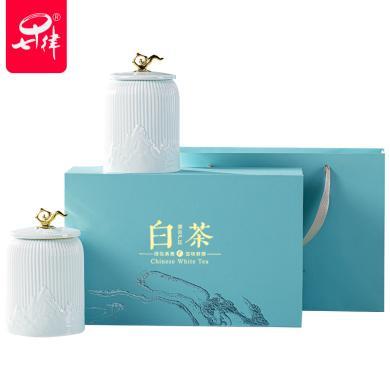 七律明前特级安吉原产白茶茶叶礼盒装200g 绿茶新茶送长辈礼品春茶 送礼佳品