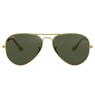 【支持购物卡】雷朋   飞行员系列男女同款开车眼镜 金色镜框灰绿色镜片0RB3025-L0205-58