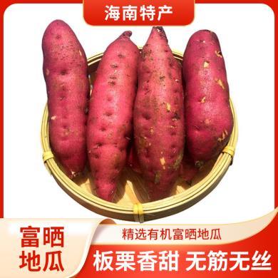【顺丰/京东包邮】海南特产桥头富硒 地瓜 5斤装普通装新鲜现挖红皮红薯 番薯 长寿瓜