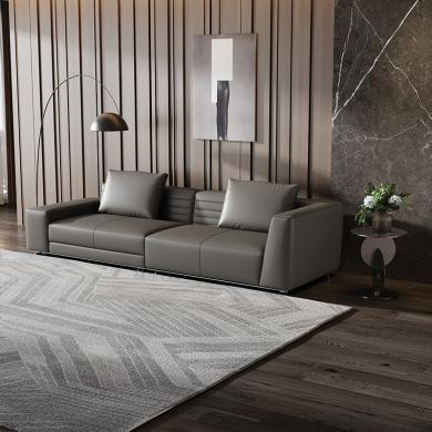 Roger罗杰直排真皮沙发意式极简头层牛皮沙发客厅现代简约设计师沙发