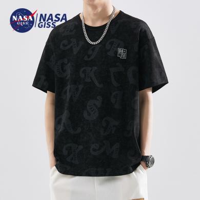 【到手56元】NASAGISS 圆领短袖男士夏季T恤衫冰丝短袖T恤夏季T恤衫*AAA*NOT&T2319
