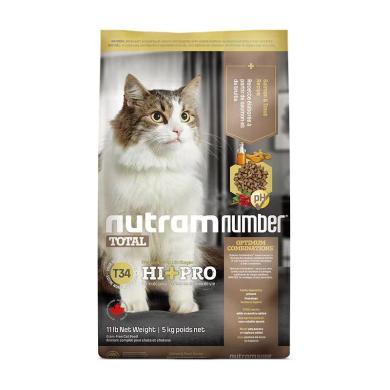 纽顿（Nutram Number）纽顿猫粮高蛋白T34加拿大进口无谷天然粮成幼猫粮 3磅1.36kg
