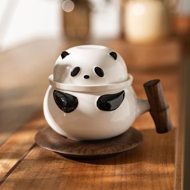 摩登主妇mototo熊猫功夫茶具套装2024新款陶瓷茶壶茶杯家用带茶盘