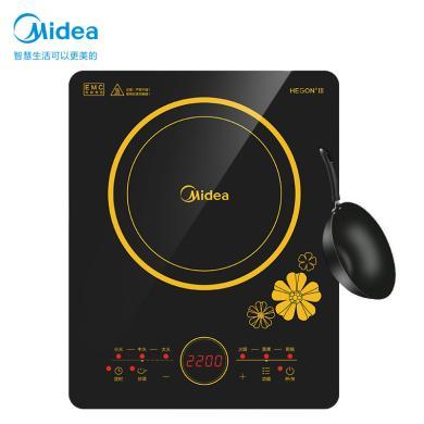 【热销中】2200W美的电磁炉(Midea)大功率触控智能4D防水多功能电磁灶 C22-RT2240