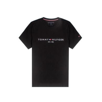 【支持购物卡】TOMMY HILFIGER 男士短袖T恤 深黑色 MW11465-001