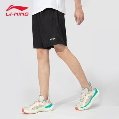 李宁(LI-NING)夏季简约宽松速干凉爽透气舒适男子比赛休闲运动短裤