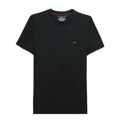【支持购物卡】TOMMY HILFIGER  男士短袖T恤黑色 09T3139-001