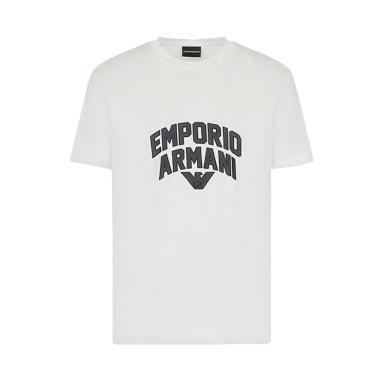 【支持购物卡】Emporio Armani/阿玛尼男士鹰标字母刺绣logo夏季短袖T恤 多色可选 香港直邮