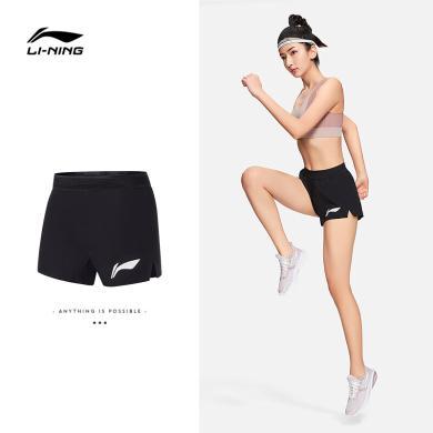 李宁(LI-NING)跑步系列反光速干凉爽透气女子休闲运动短裤