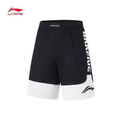 李宁(LI-NING)反伍篮球系列速干透气男裤比赛运动短裤