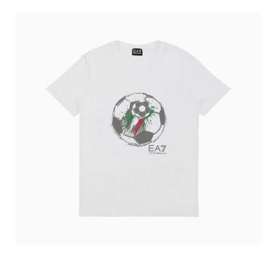 【支持购物卡】Emporio Armani/阿玛尼男士白色印花百搭棉质T恤香港直邮