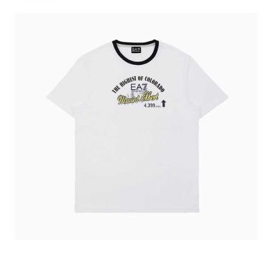 【支持购物卡】Emporio Armani/阿玛尼男士韩系时尚印花字母白色T恤香港直邮