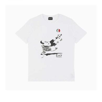 【支持购物卡】Emporio Armani/阿玛尼男士白色时尚印花T恤香港直邮