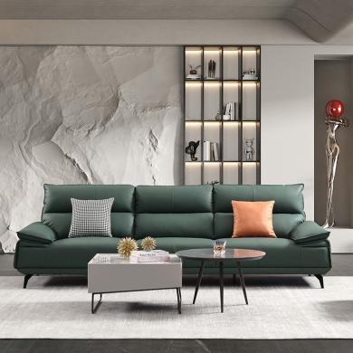 皇家密码意式极简真皮沙发小户型客厅简约现代网红沙发组合整装