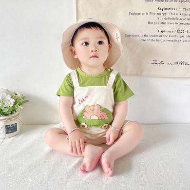Peninsula Baby婴儿衣服夏季婴儿服装小汽车新生儿衣服短袖婴儿连体衣婴儿服装