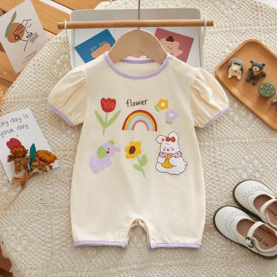 Peninsula Baby婴儿衣服夏季婴儿连体衣薄款新生儿衣服动物短袖婴儿夏装宝宝衣服