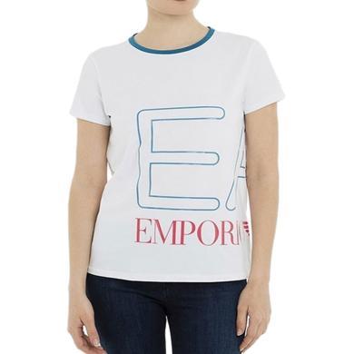 【支持购物卡】Emporio Armani/阿玛尼女士休闲logo圆领棉质T恤多色可选 香港直邮