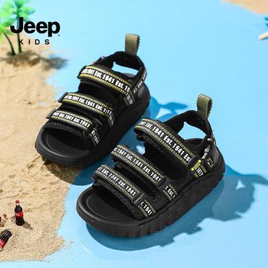 jeep儿童夏季凉鞋男童2024新款英伦风防滑中大童宝宝男女孩沙滩鞋24SS0809