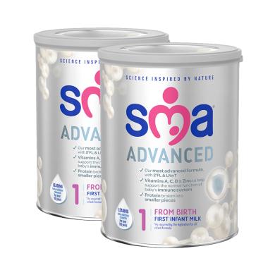 【2罐】英国版惠氏SMA铂金版 婴幼儿配方奶粉1段(0-6个月)  800g/罐 添加HMOs/DHA