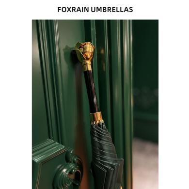 foxrain晴雨两用女雨伞玫瑰花贵族伞英国轻奢长柄高颜值防晒大伞