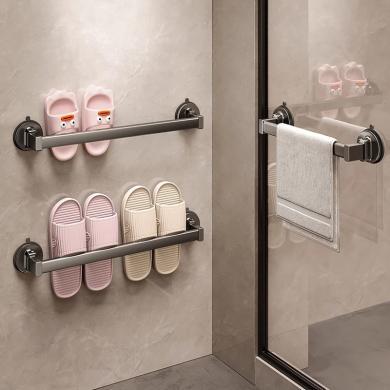 尔沫吸盘式拖鞋架浴室免打孔卫生间置物架壁挂式家用收纳沥水壁挂架子-ERMO-497