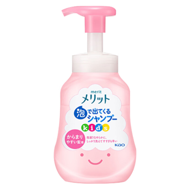 日本花王KAO儿童泡沫植物柔顺洗发水300ml 水蜜桃香温和弱酸无硅油易冲洗