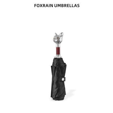 foxrain英式复古雨伞折叠狐狸头贵族伞高级感防晒两用高端定制