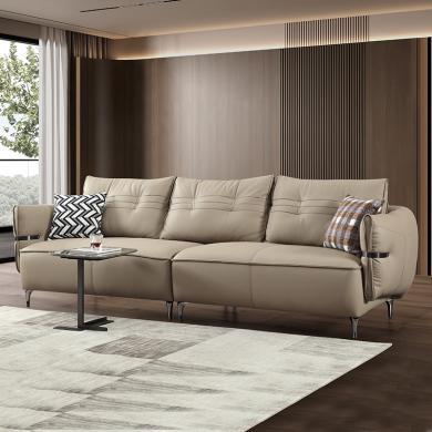 皇家密码意式极简头层真皮沙发现代简约客厅沙发直排
