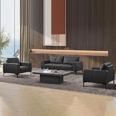 菲琳娜 客厅现代简约纳帕皮沙发意式直排三人+单人沙发组合 属定制商品5-45日发货，具体咨询客服