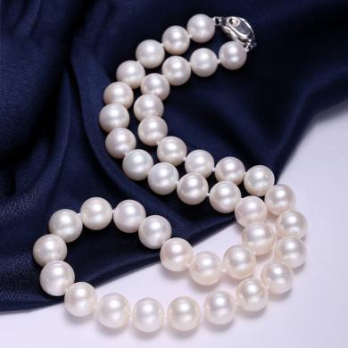 慕梵珠宝  锦绣淡水大颗粒珍珠项链 S925银扣送妈妈款颈链 母亲节礼物