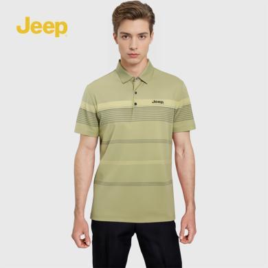 Jeep吉普男士短袖T恤夏季新款休闲商务男宽松大码男装翻领POLO衫	P842MKT309