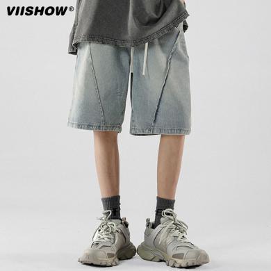 VIISHOW工装短裤男夏季冰丝速干美式潮牌宽松运动裤休闲五分裤子KDKZ68062242LFL