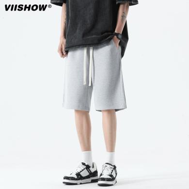 VIISHOW侧边条纹短裤男夏季新款美式运动宽松休闲卫裤直筒五分裤KDMYK249133242