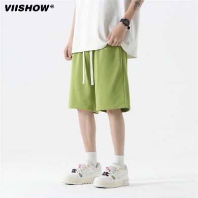 VIISHOW重磅菠萝纹短裤男夏季休闲运动篮球卫裤外穿美式五分裤子KDMYK249125242